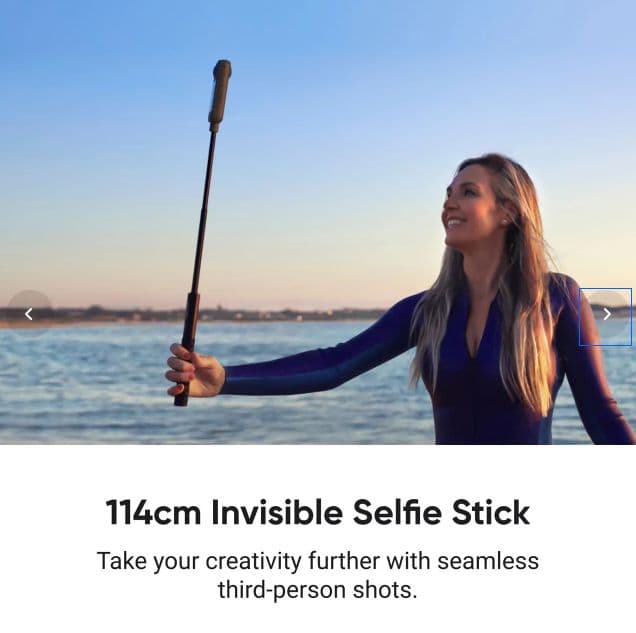 ไม้ต่อความยาว Invisible Selfie Stick 1.2 ม.